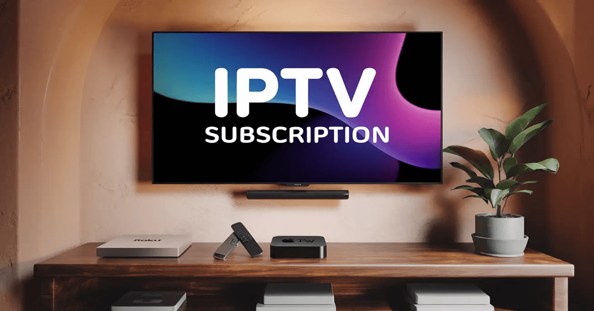 a tv on a table - IPTV Subscription